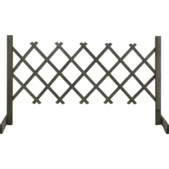 Espalierhegn i massivt fyrretræ - Udvideligt havehegn | Størrelse: 120x60 cm | Farve: Grå