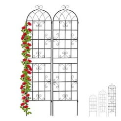 Espalier-sæt, 150x50x1,5 cm, Sort