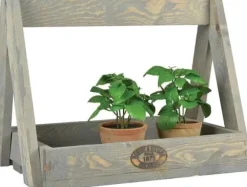 Esschert Design Plantestander i træ 29X39,2X28,9 Cm Grå