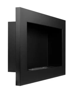 Ethanol Komfur Bioethanol Vægmonteret Bio Komfur 65 x 40 x 12 cm Mat Sort Bio Kedel Miljøvenlig Bio Komfur