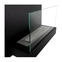 Ethanol pejs Bio-pejs Hængende bio-pejs BORD Bioethanolbrænder 45 cm x 47 cm x 16,5 cm med glas kan bruges som skrivebræt økologisk pejs