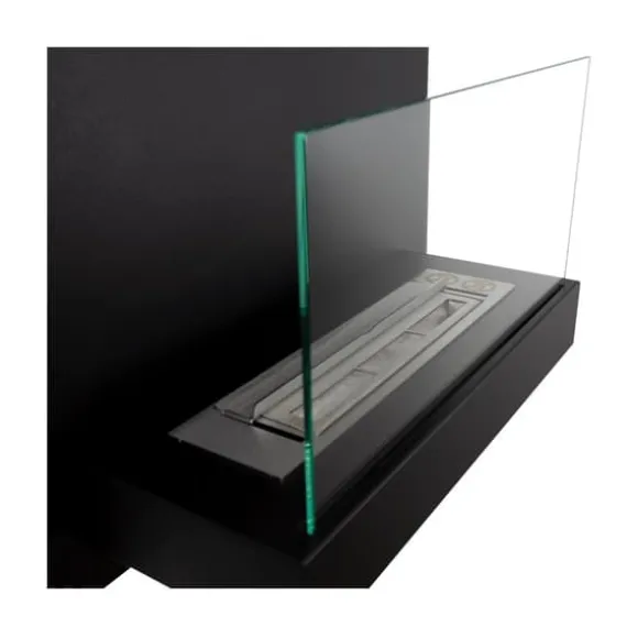 Ethanol pejs Bio-pejs Hængende bio-pejs BORD Bioethanolbrænder 45 cm x 47 cm x 16,5 cm med glas kan bruges som skrivebræt økologisk pejs