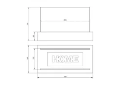 Ethanol pejs Pejs Bio-pejs Fritstående biopejs HOME Bioethanolbrænder 36 x 22 x 18 cm sort TÜV certifikat økologisk pejs Bio kedel