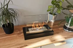 Ethanol pejs Pejs Bio-pejs Fritstående biopejs HOME Bioethanolbrænder 36 x 22 x 18 cm sort TÜV certifikat økologisk pejs Bio kedel