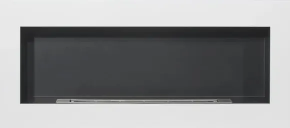 Ethanol pejse Pejse Bio-pejs Hængende Bio pejs Bioethanol Brænder BOX 90 cm x 40 cm x 12 cm Mat hvid økologisk pejs