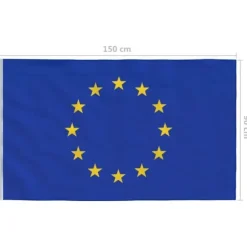Europaflag i holdbart polyester - Patriotisk dekoration | Størrelse: 90x150 cm