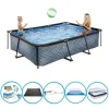 EXIT Swimming Pool Stone Grey - 300x200x65 cm - Rammebassin - Med tilbehør