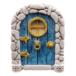 Fairy Dörr för träd Miniatyr Fairy Trädgård Utomhusdekor Tillbehör Gård Konst Skulptur Dekoration för barnrum Väggträd