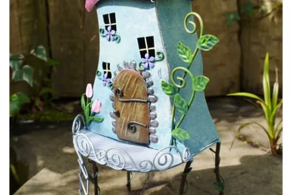 Fairy Treehouse i metal og håndmalet