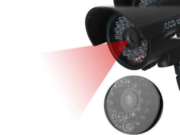Falsk Overvågningskamera - Dummy Kamera med LED
