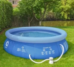 Familievenligt oppusteligt svømmebassin med filterpumpe og tilbehør, 305 cm diameter