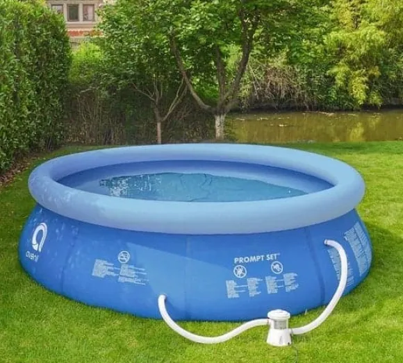 Familievenligt oppusteligt svømmebassin med filterpumpe og tilbehør, 305 cm diameter