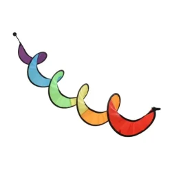 Farverig Spiral Rainbow Wind Spinner til gårdhavedekoration