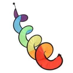 Farverig Spiral Rainbow Wind Spinner til gårdhavedekoration