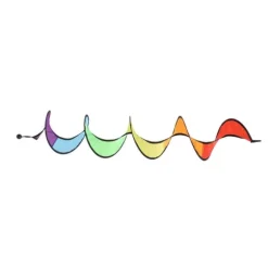 Farverig Spiral Rainbow Wind Spinner til gårdhavedekoration
