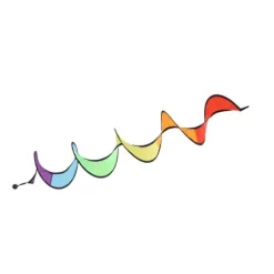 Farverig Spiral Rainbow Wind Spinner til gårdhavedekoration