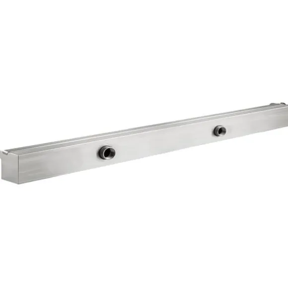 Farverigt LED-vandfald til swimmingpool i rustfrit stål, størrelse 120x11,5x8 cm - giver en fantastisk atmosfære!