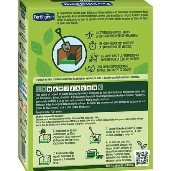 FERTILIGENE kompostaktivator - FACOMP12 - 1,2 kg - Påskyndar nedbrytningen av avfall