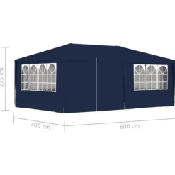 Festtelt med sidevægge 4x6 m 90 g/m² blå - Festtelt - Festtelte - Home & Living