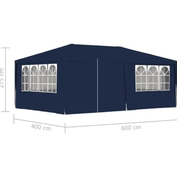Festtelt med sidevægge 4x6 m 90 g/m² blå - Festtelt - Festtelte - Home & Living