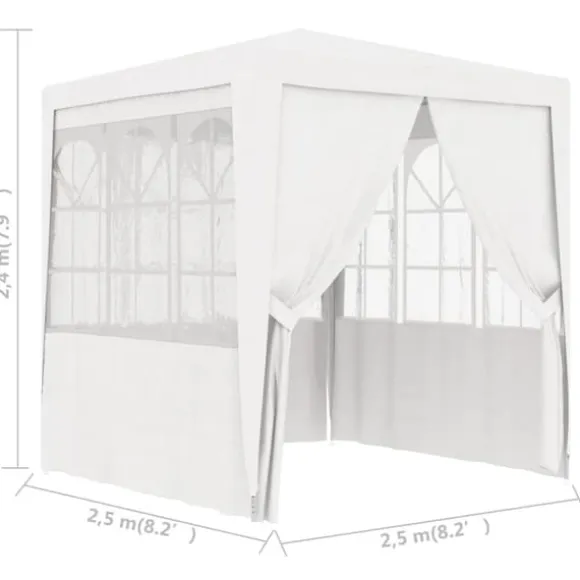 Festtelt med sidevægge 2,5x2,5 m 90 g/m² hvid - Festtelt - Festtelte - Home & Living