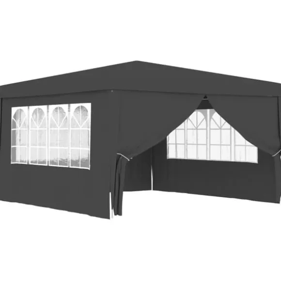 Festtelte & havepavilloner - Living festtelt med sidevægge 4x4 m 90 g/m² antracitgrå
