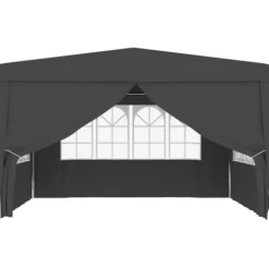 Festtelte & havepavilloner - Living festtelt med sidevægge 4x4 m 90 g/m² antracitgrå