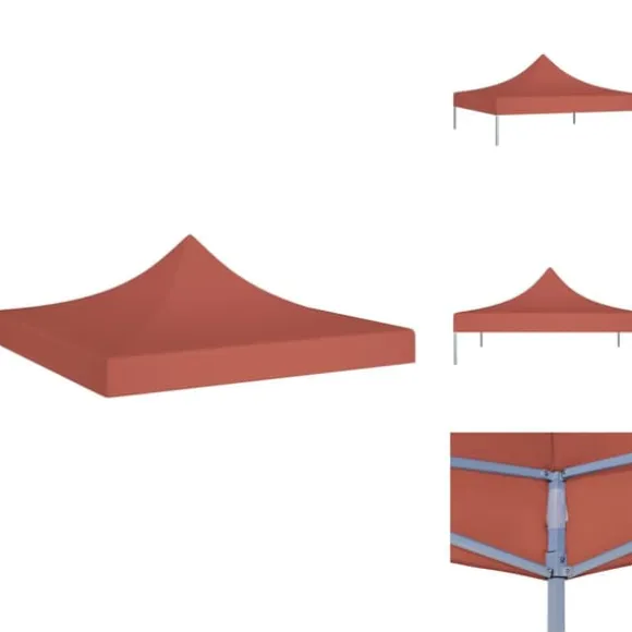 Festtelte & havepavilloner – tage - Living tag til festtelt 3x3 m 270 g/m² terrakotta