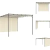 Festtelte & havepavilloner - Living havepavillon med gardin 4x3x2,25 m cremefarvet