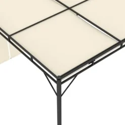 Festtelte & havepavilloner - Living havepavillon med gardin 4x3x2,25 m cremefarvet