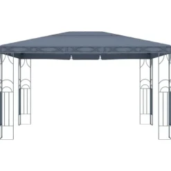 Festtelte & havepavilloner - Living pavillon med LED-lyskæder 400x300 cm antracitgrå
