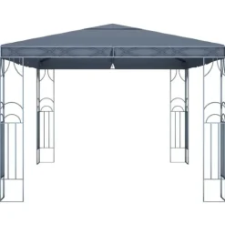 Festtelte & havepavilloner - Living pavillon med LED-lyskæder 400x300 cm antracitgrå