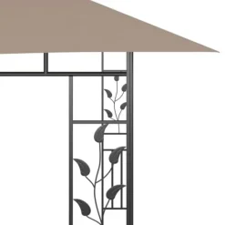 Festtelte & havepavilloner - Living pavillon med myggenet 4x3x2,73 m 180 g/m² gråbrun