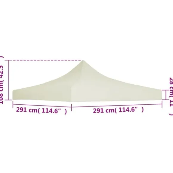 Festtelte & havepavilloner – tage - Living tag til festtelt 3x3 m cremefarvet