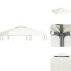 Festtelte & havepavilloner – tage - Living baldakin til pavillon 3x3 m 310 g/m² cremehvid