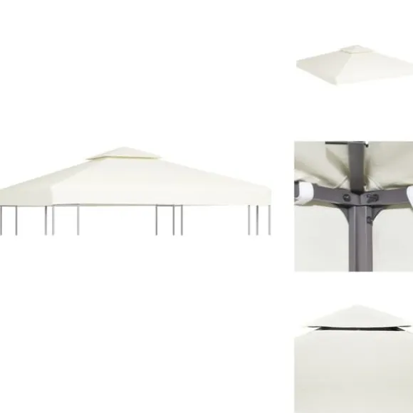 Festtelte & havepavilloner – tage - Living baldakin til pavillon 3x3 m 310 g/m² cremehvid