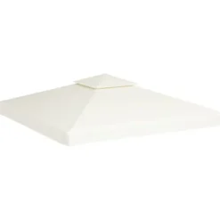 Festtelte & havepavilloner – tage - Living baldakin til pavillon 3x3 m 310 g/m² cremehvid