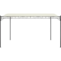 Festtelte & havepavilloner - Living baldakin 4x3 m 180 g/m² stof og stål cremefarvet