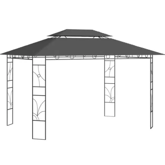 Festtelte & havepavilloner - Living pavillon 4x3x2,7 m 160 g/m² antracitgrå
