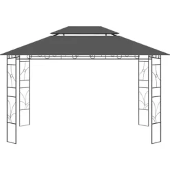 Festtelte & havepavilloner - Living pavillon 4x3x2,7 m 160 g/m² antracitgrå