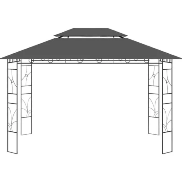 Festtelte & havepavilloner - Living pavillon 4x3x2,7 m 160 g/m² antracitgrå
