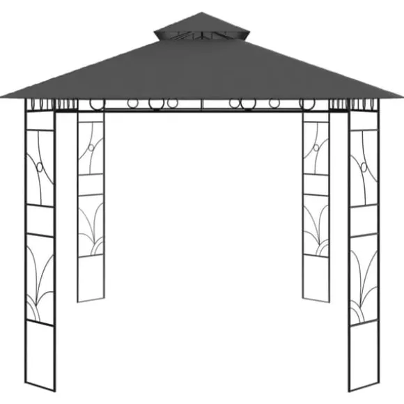 Festtelte & havepavilloner - Living pavillon 4x3x2,7 m 160 g/m² antracitgrå