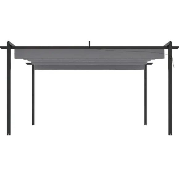 Festtelte & havepavilloner - Living havepavillon med sammenrulleligt tag 4x3 m antracitgrå