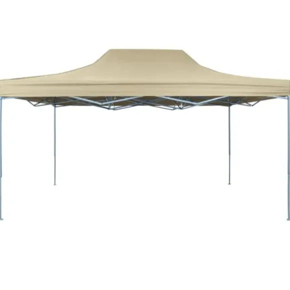 Festtelte & havepavilloner - Living foldbart telt pop-up 3 x 4,5 m cremefarvet