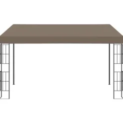 Festtelte & havepavilloner - Living vægmonteret pavillon 4x3 m stof gråbrun