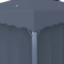 Festtelte & havepavilloner - Living pavillon med gardin 4x3 m aluminium antracitgrå