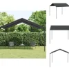 Festtelte & havepavilloner - Living pavillon 4x4 m stål og stof antracitgrå