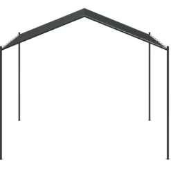 Festtelte & havepavilloner - Living pavillon 4x4 m stål og stof antracitgrå