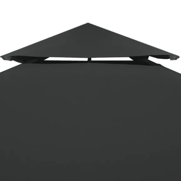 Festtelte & havepavilloner – tage - Living pavillontopdække i 2 lag 310 g/m² 4x3 m antracitgrå