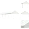 Festtelte & havepavilloner - Living pavillon med tag 13,38x4,08x3,22 m polyethylen hvid